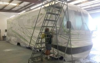 taping up for rv custom paint